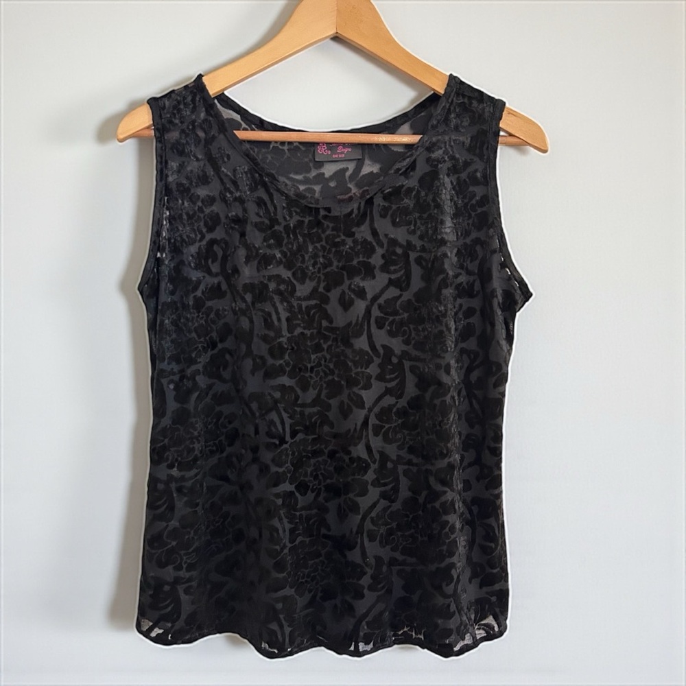 Black Floral Top